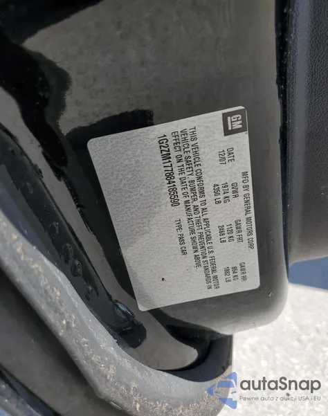 2008 Pontiac G6 Gxp z USA, uszkodzony, nr VIN 1G2ZM177884185590